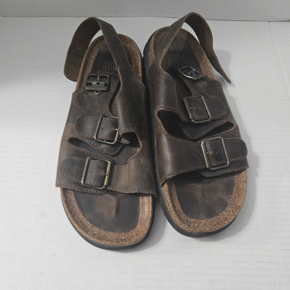 Nunn Bush Dark Brown Leather Sandals with Buckle - Picture 2 of 6
